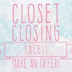 Closet Closing Sale!!! Accepting offers.